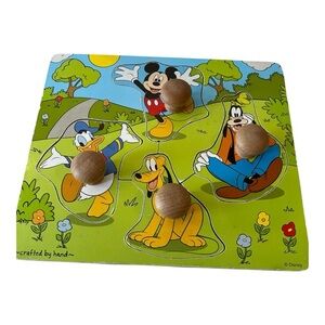 Melissa & Doug Disney Wooden Peg Puzzle – Mickey & Friends